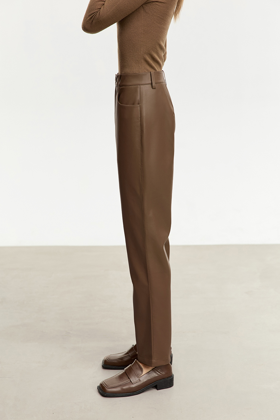 Eco - Leather Nine - pants|AMII-AMII.com