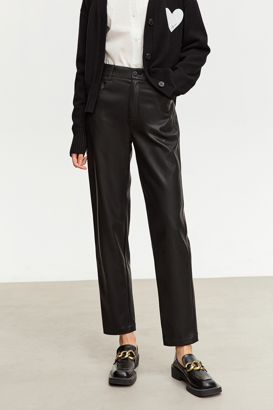 Eco - Leather Nine - pants|AMII-AMII.com