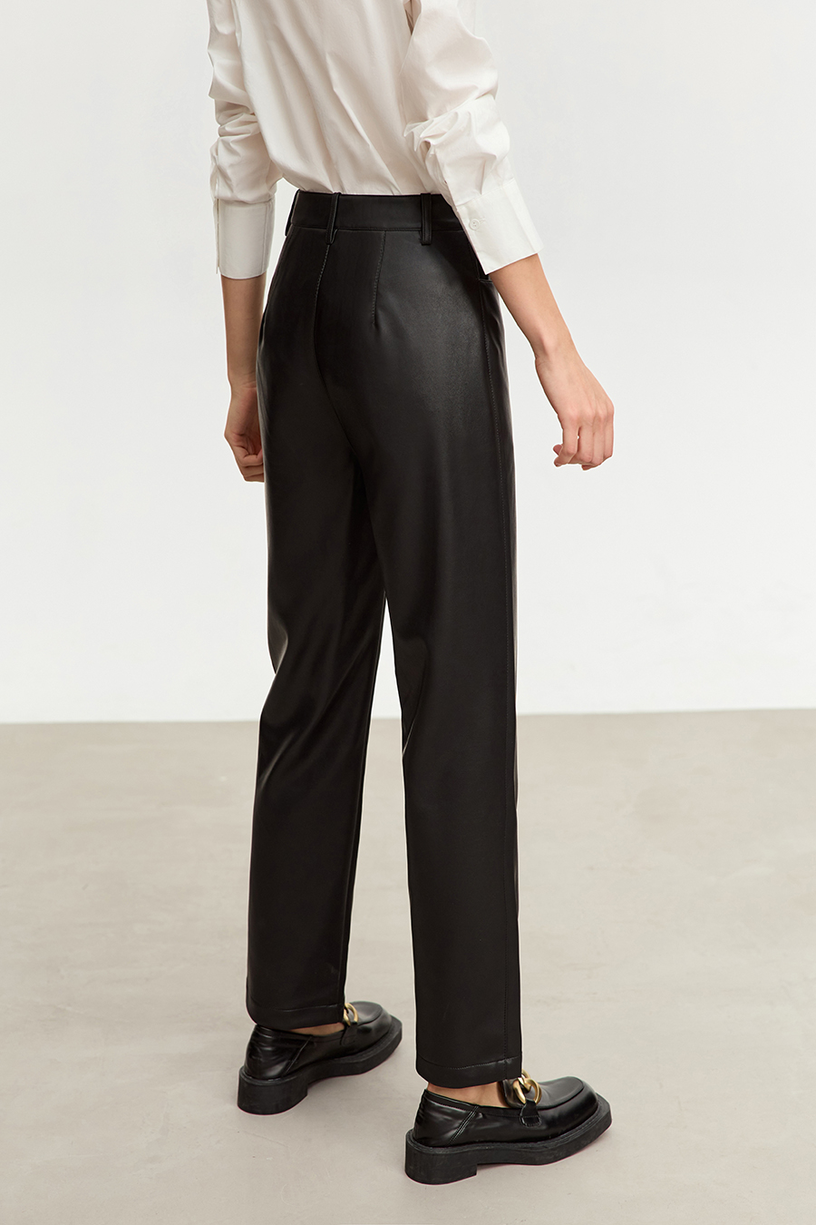 Eco - Leather Nine - pants|AMII-AMII.com