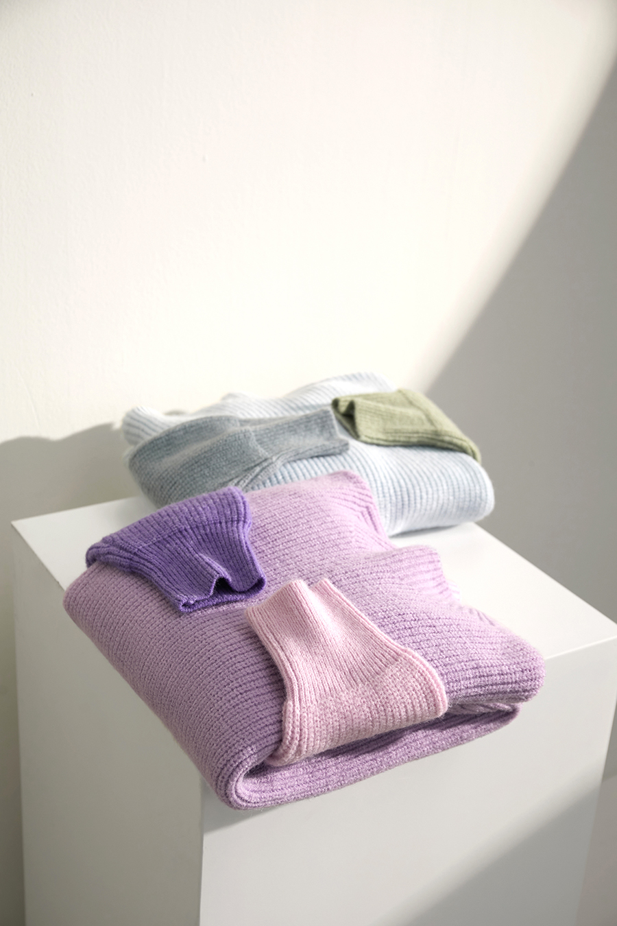 Drop Shoulder Color - block Sweater|AMII-AMII.com