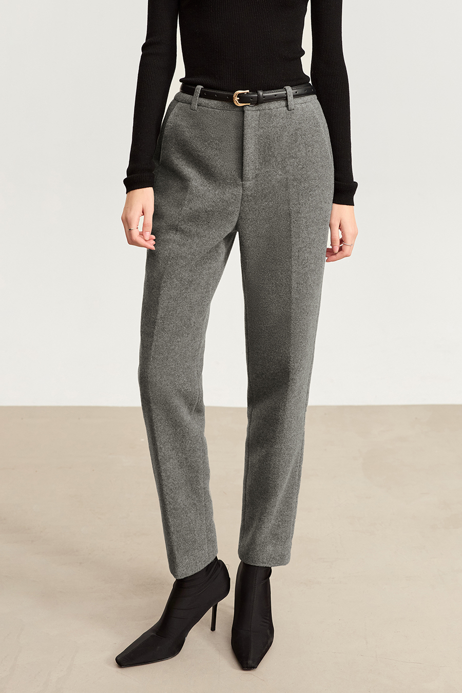 Wool Blend Nine - pants|AMII-AMII.com