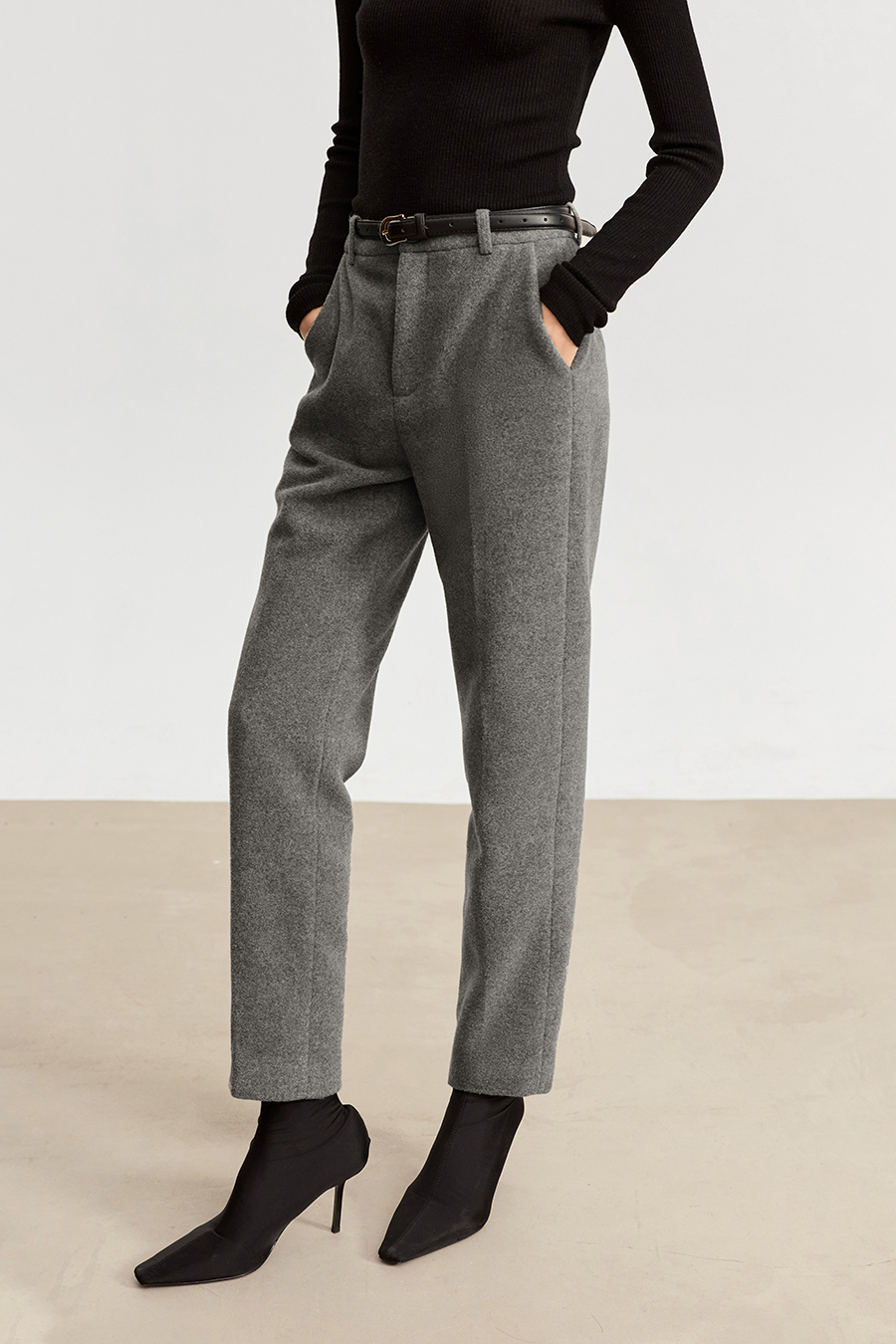 Wool Blend Nine - pants|AMII-AMII.com