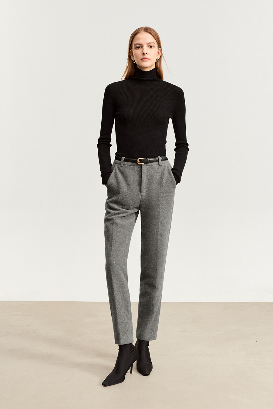 Wool Blend Nine - pants|AMII-AMII.com