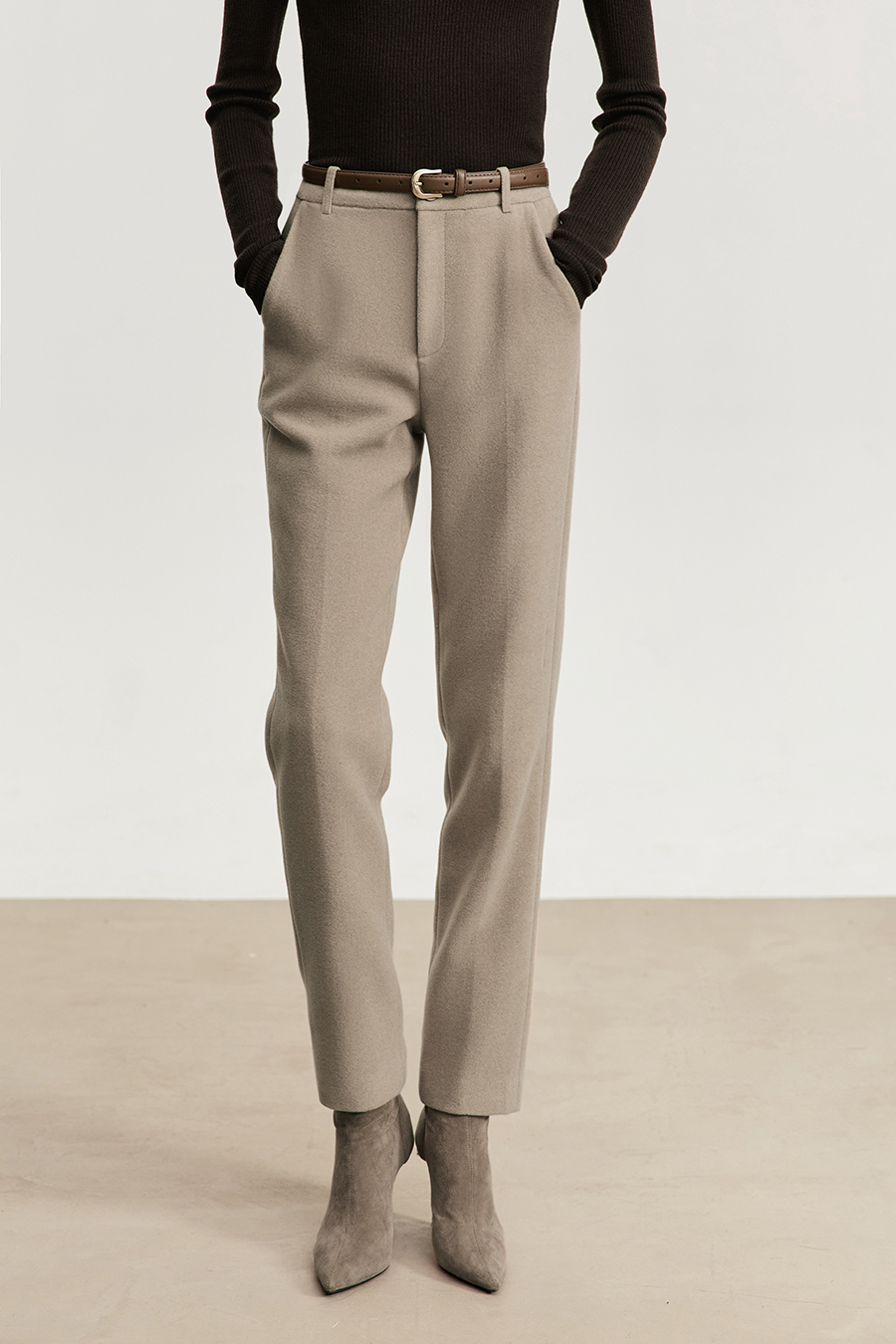Wool Blend Nine - pants|AMII-AMII.com