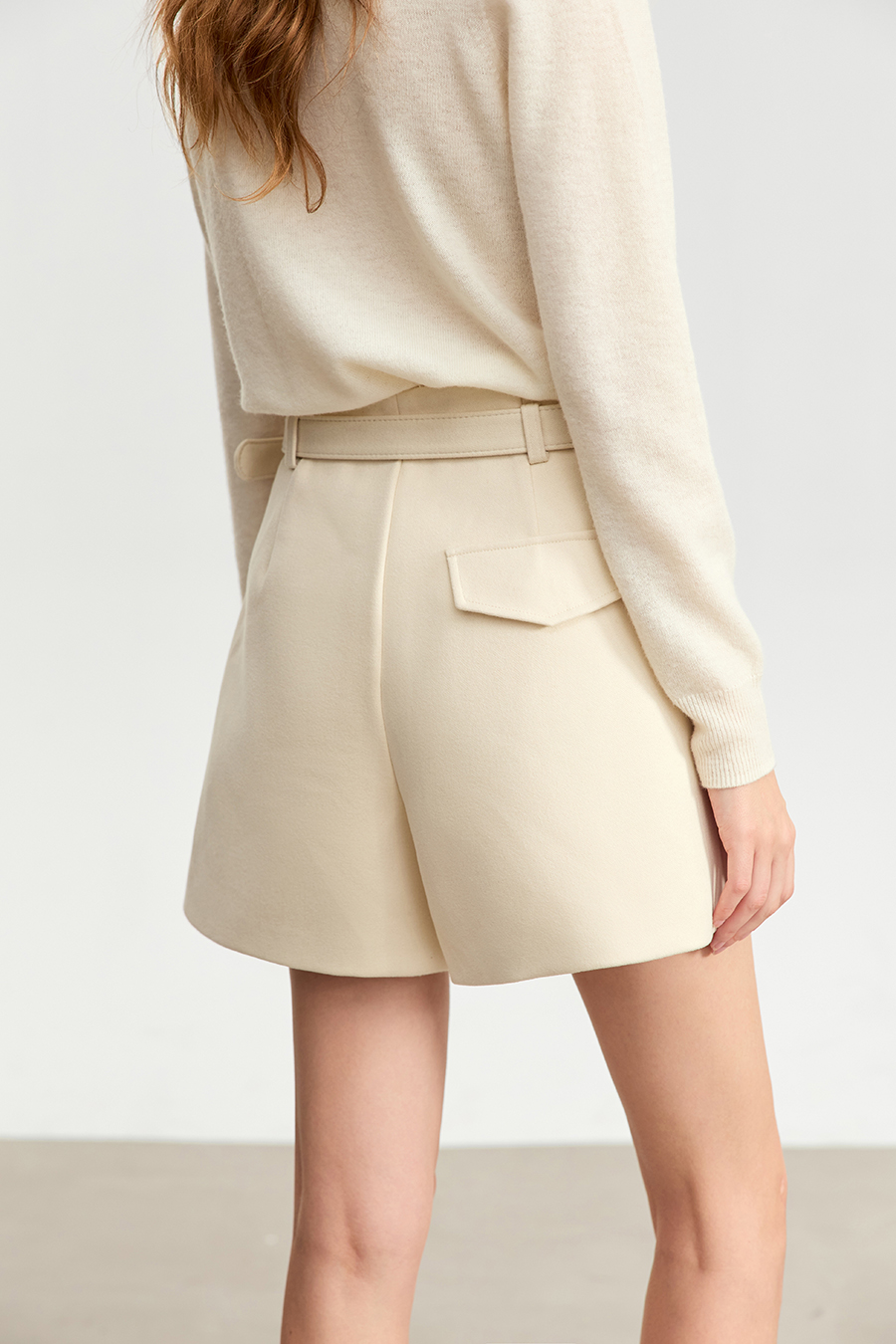 Belted Casual Shorts|AMII-AMII.com