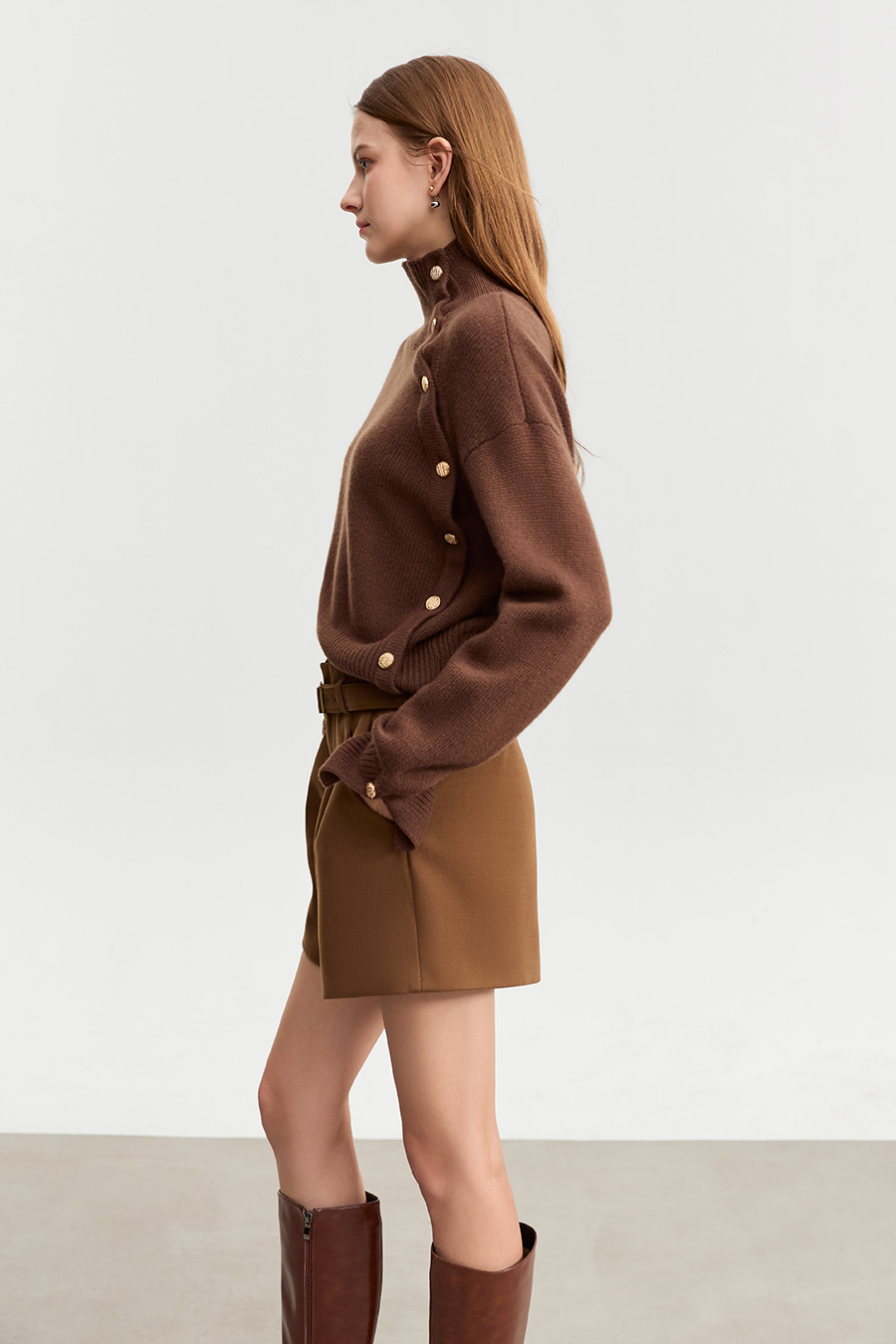 Belted Casual Shorts|AMII-AMII.com