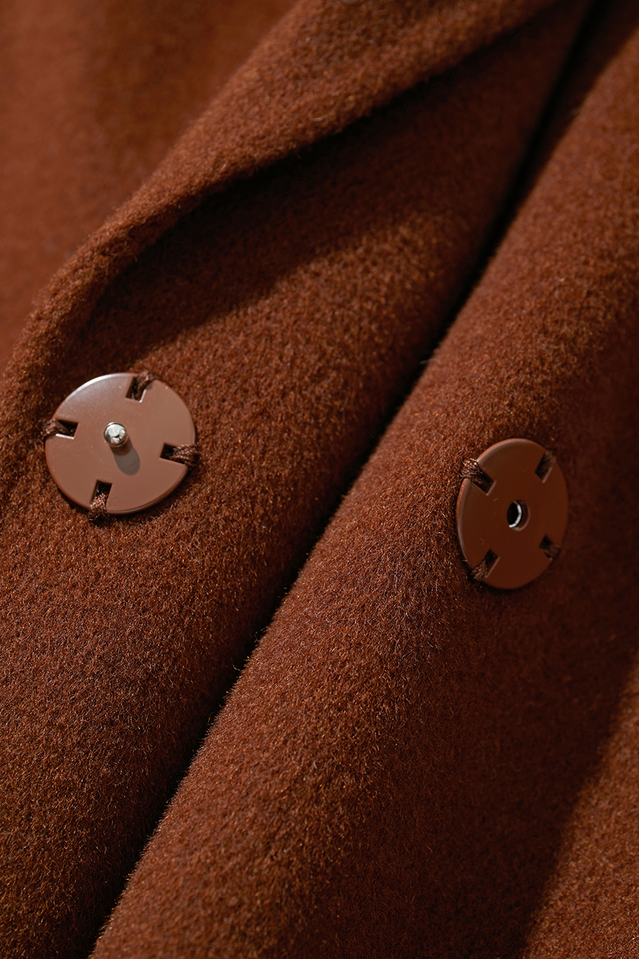 Belted Mid-length Double-faced Wool Coat