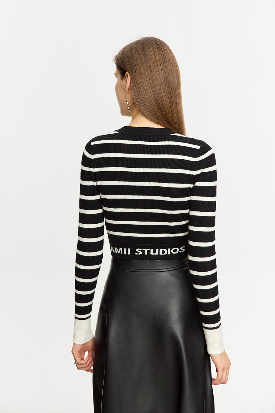 Slim Fit Striped Jacquard Sweater