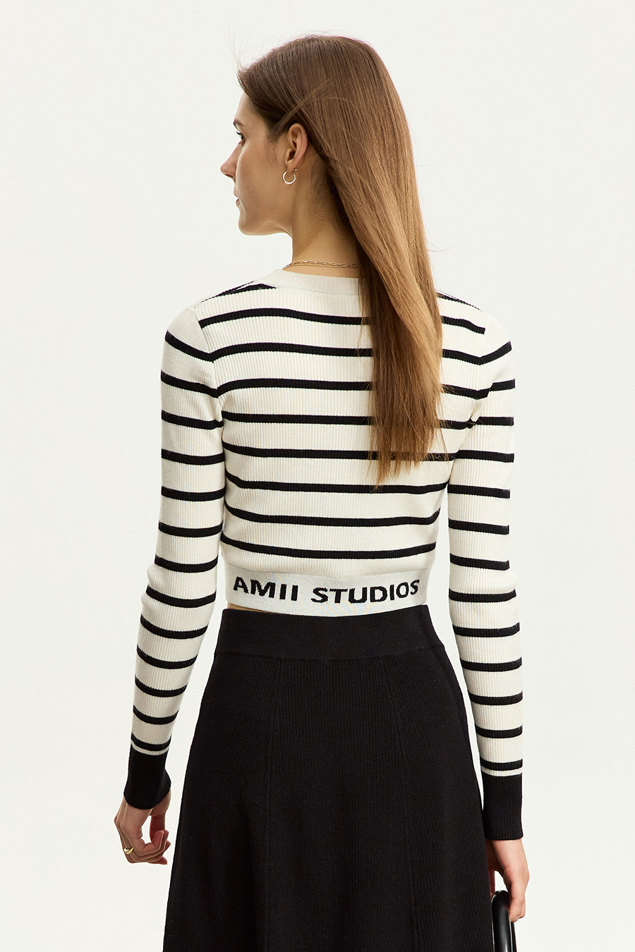 Slim Fit Striped Jacquard Sweater