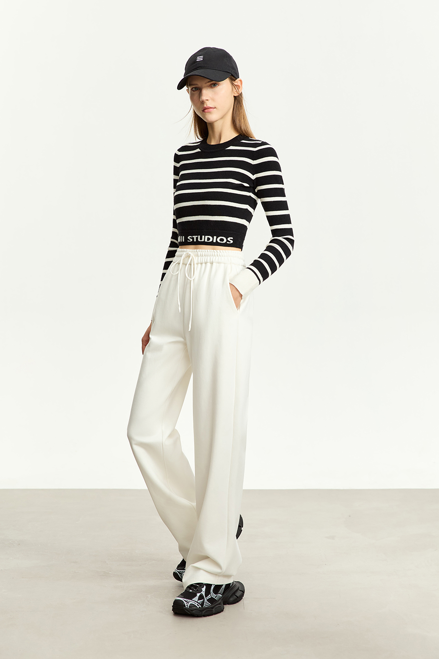 Slim Fit Striped Jacquard Sweater