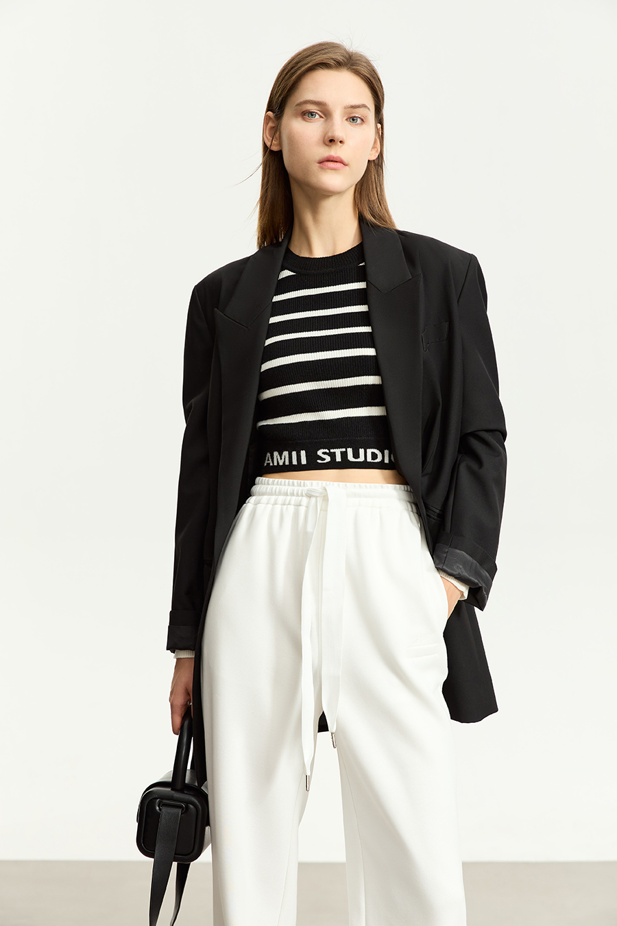 Slim Fit Striped Jacquard Sweater