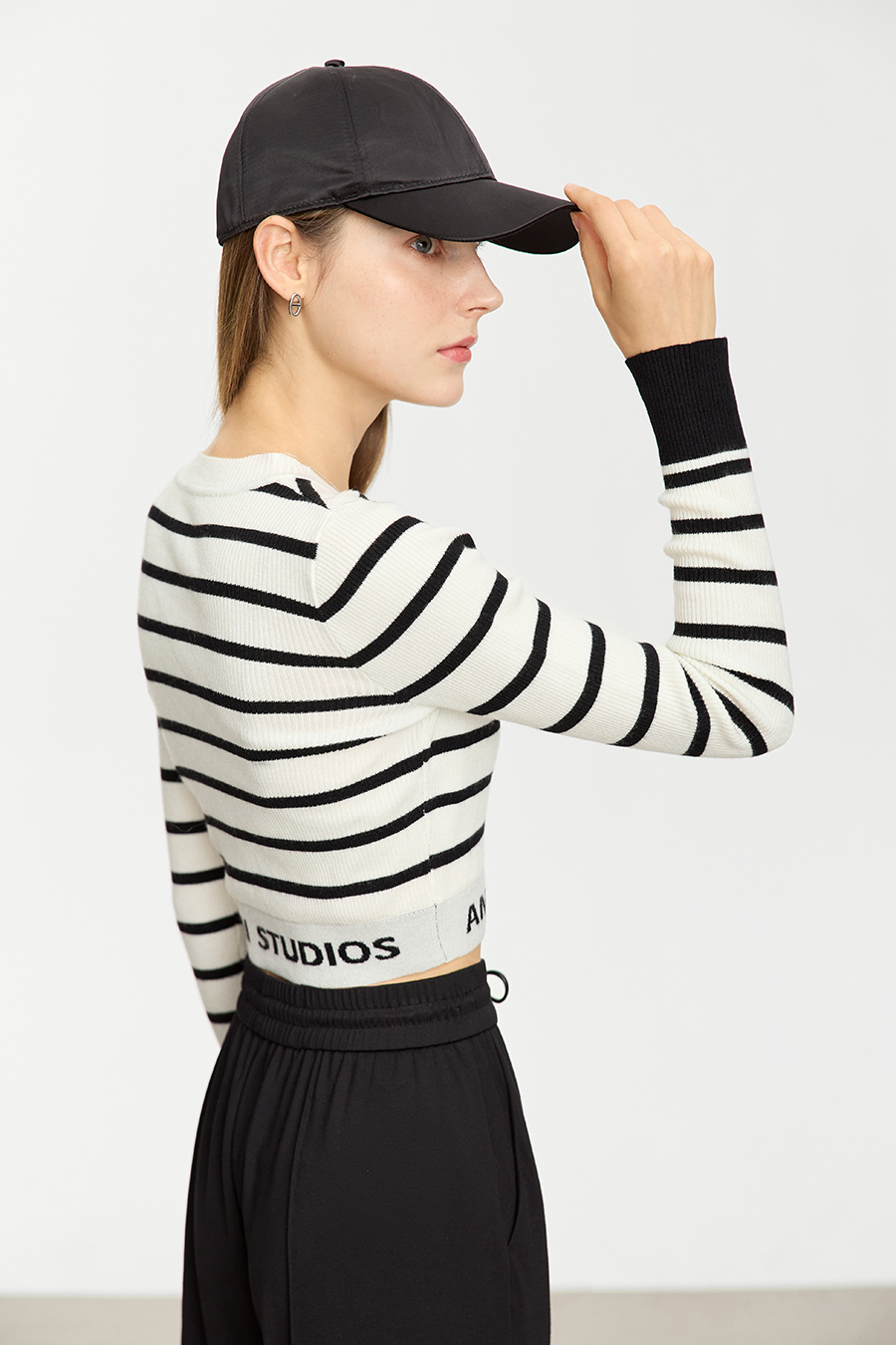 Slim Fit Striped Jacquard Sweater