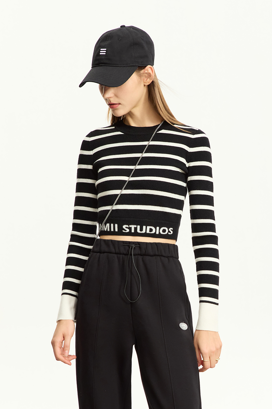 Slim Fit Striped Jacquard Sweater