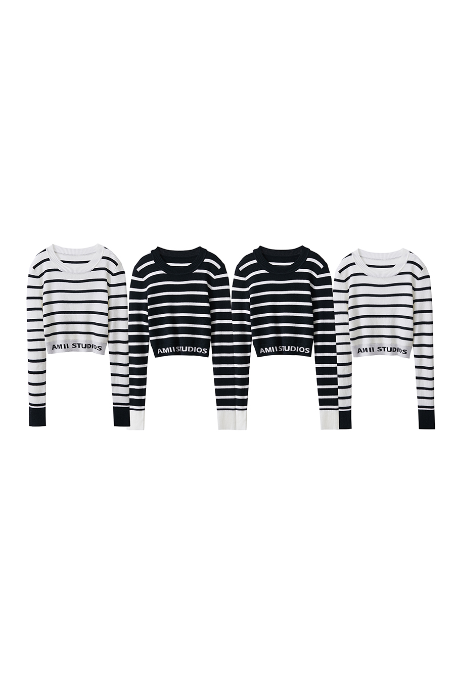 Slim Fit Striped Jacquard Sweater
