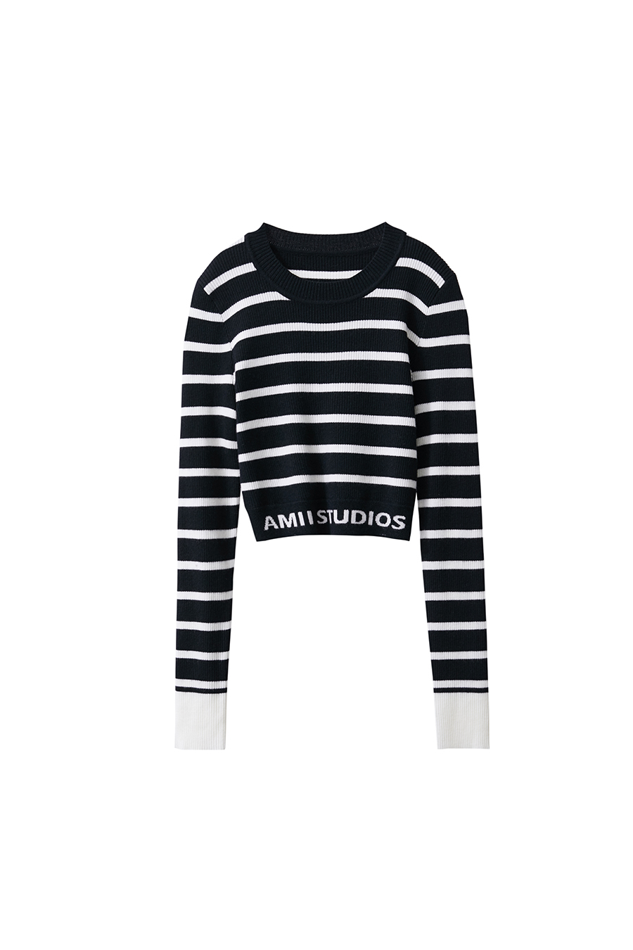 Slim Fit Striped Jacquard Sweater