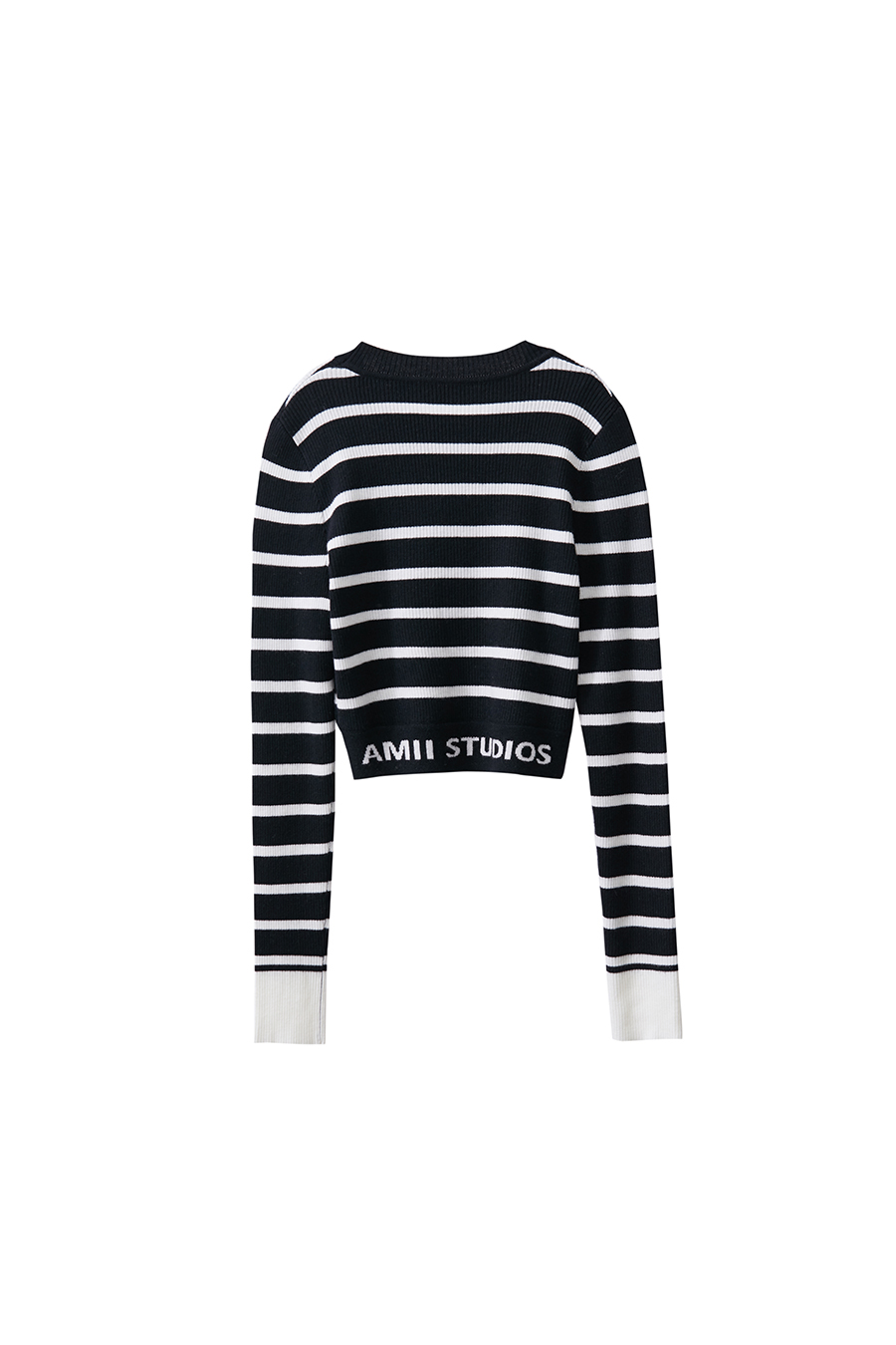 Slim Fit Striped Jacquard Sweater