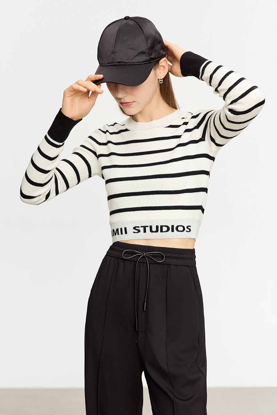 Slim Fit Striped Jacquard Sweater