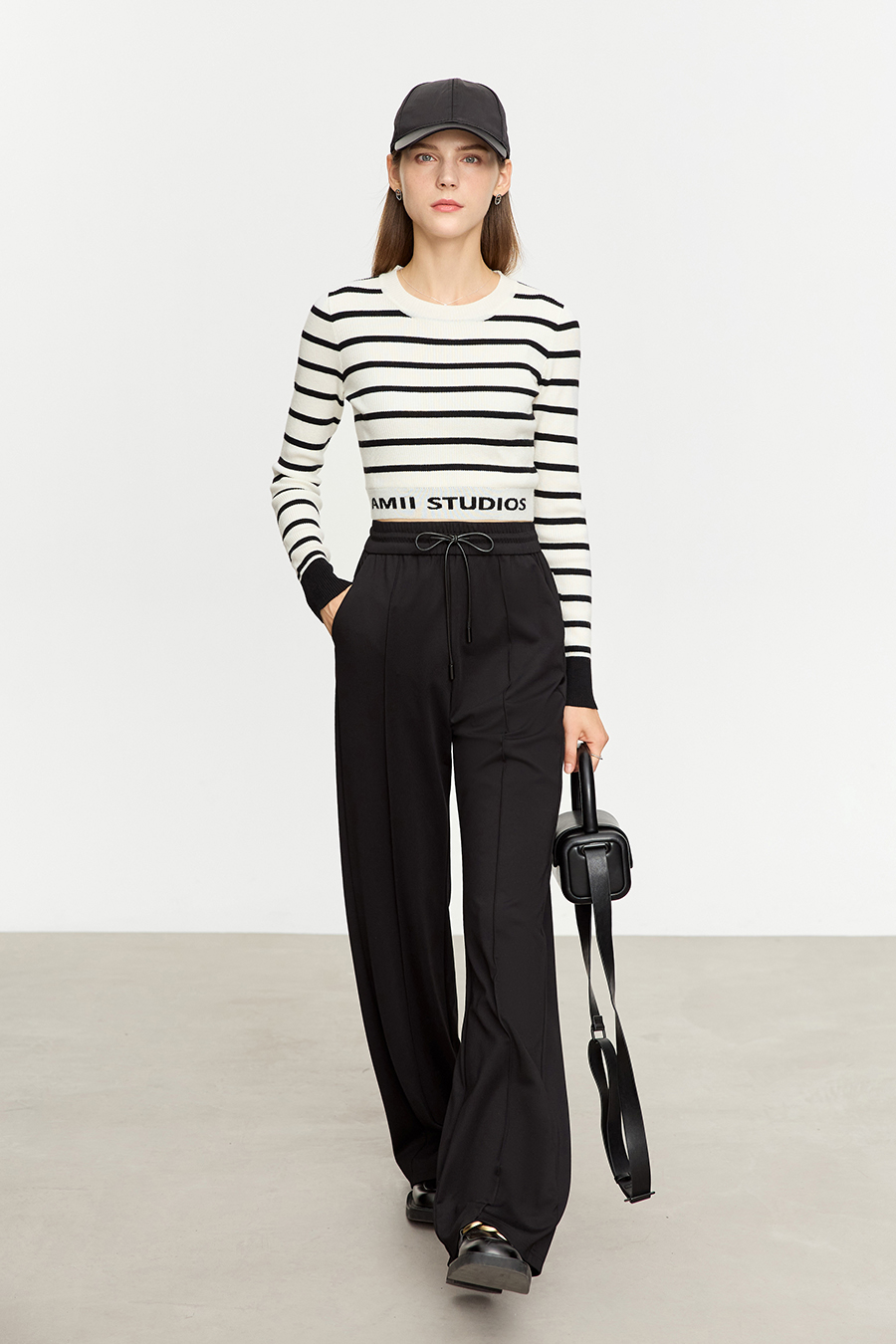 Slim Fit Striped Jacquard Sweater