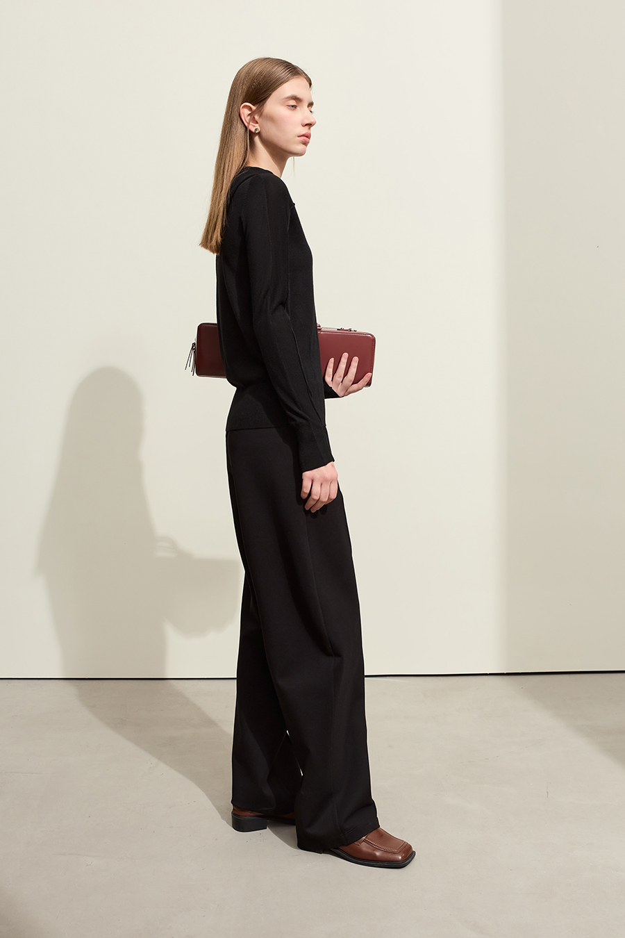 Wool Blend Hooded Sweater|AMII-AMII.com