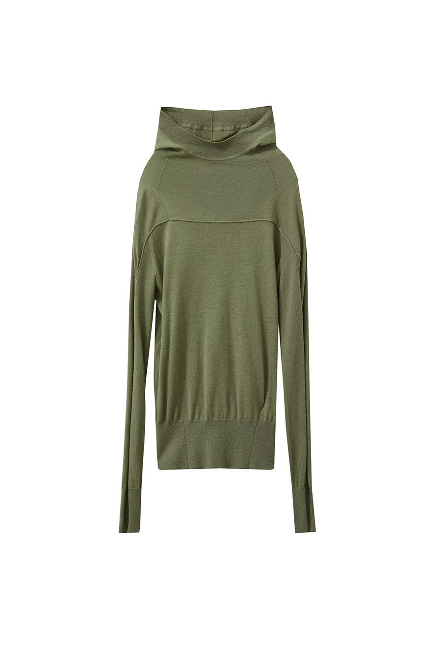 Wool Blend Hooded Sweater|AMII-AMII.com