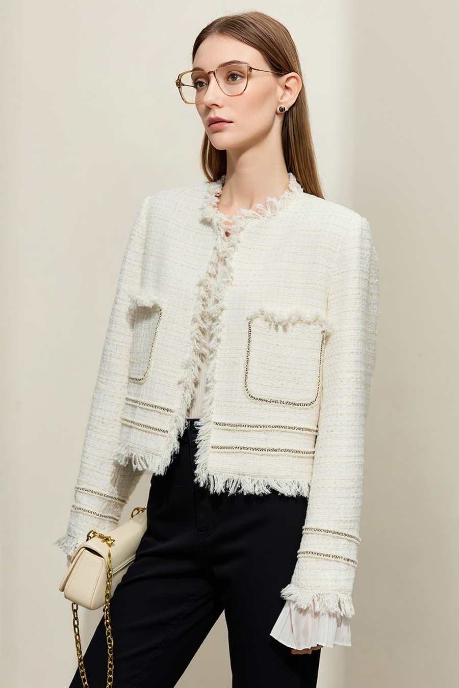 Tweed Short Elegant Coat