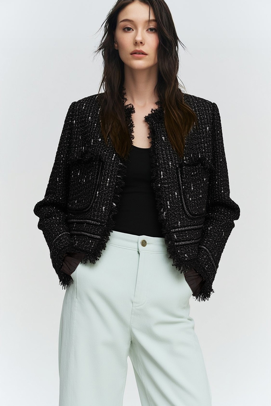 Tweed Short Elegant Coat