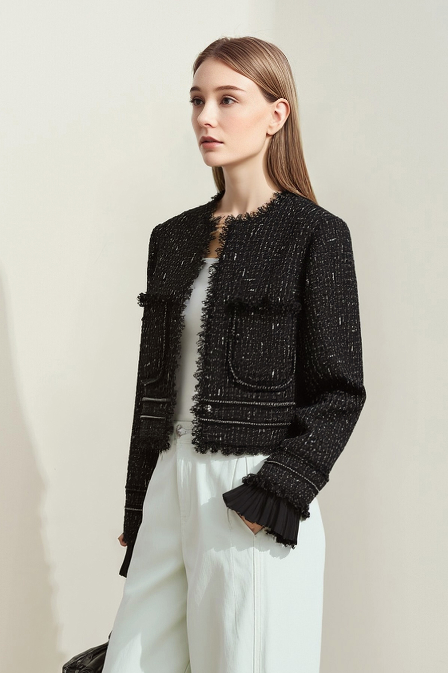 Tweed Short Elegant Coat