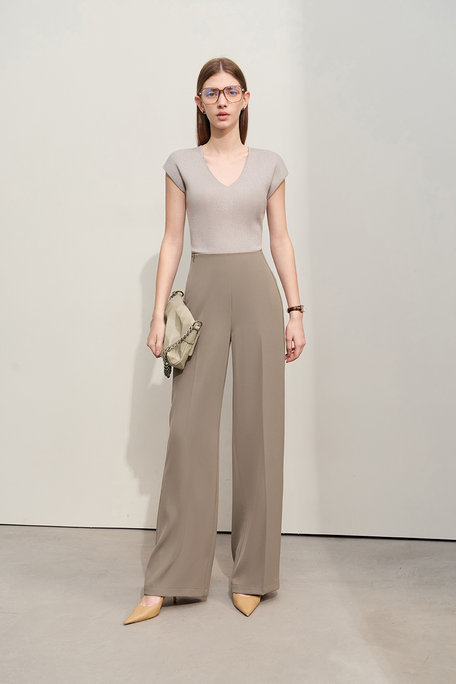 Versatile wide-leg casual trousers|AMII