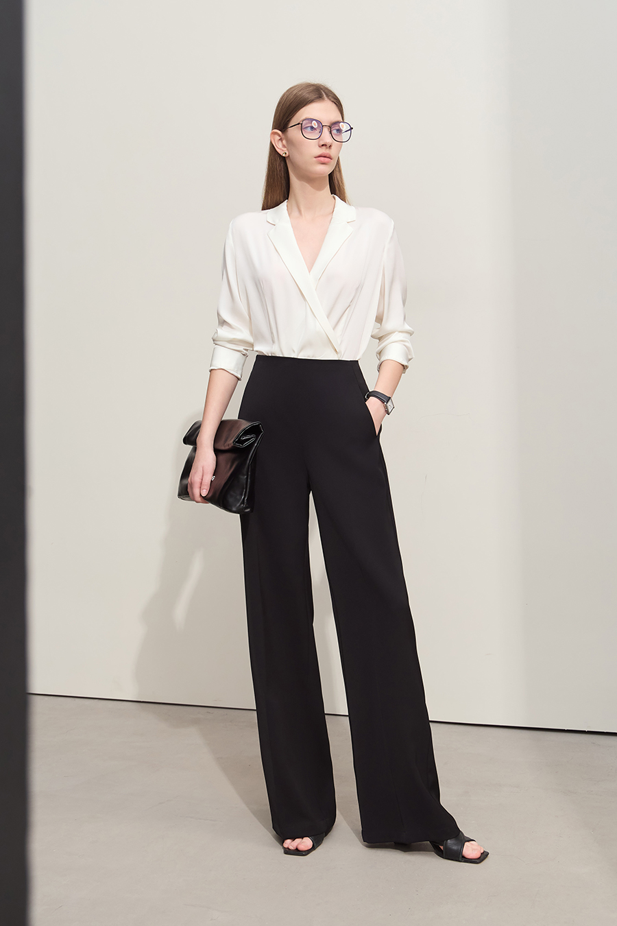 Versatile wide-leg casual trousers|AMII