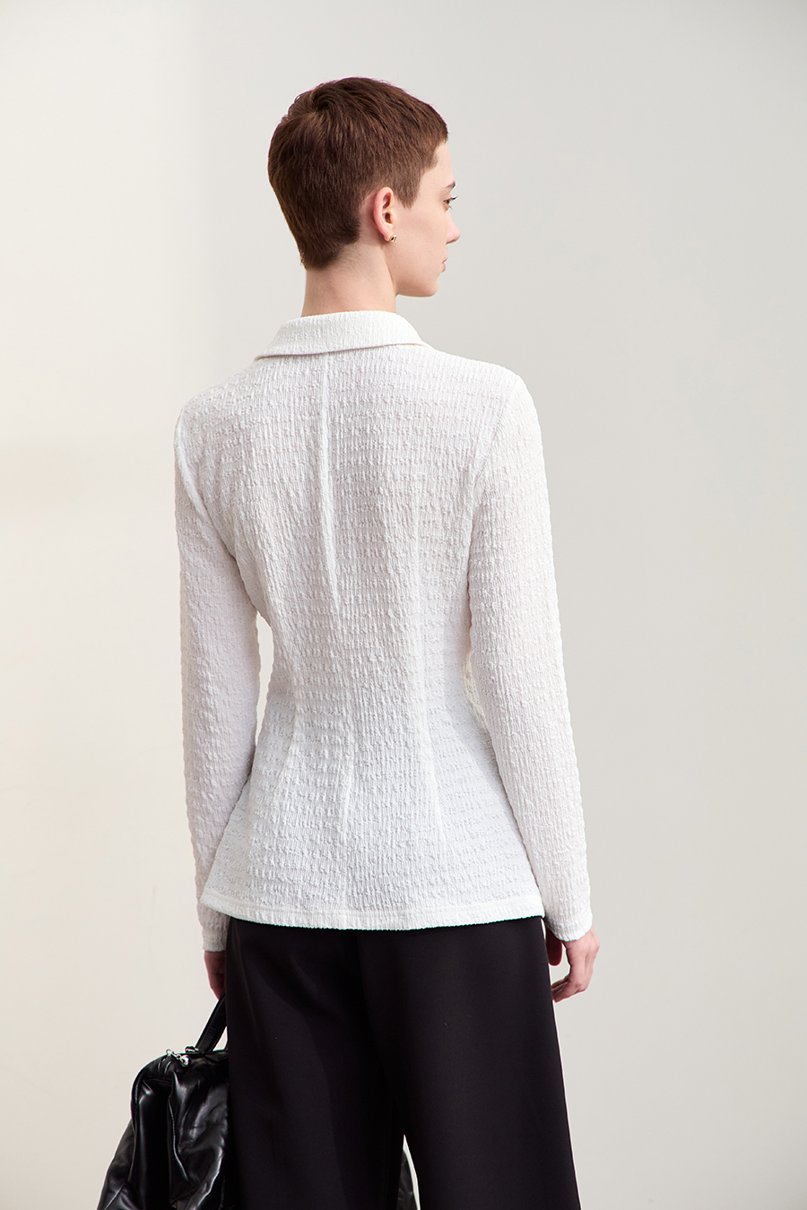 Textured Knitted Shirt|AMII-AMII.com