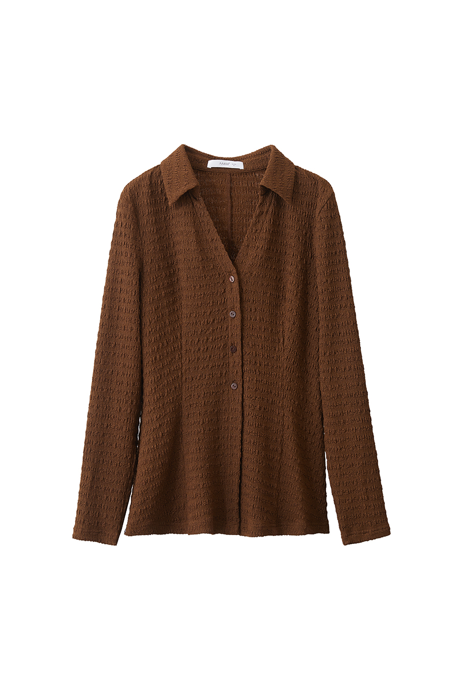 Textured Knitted Shirt|AMII-AMII.com