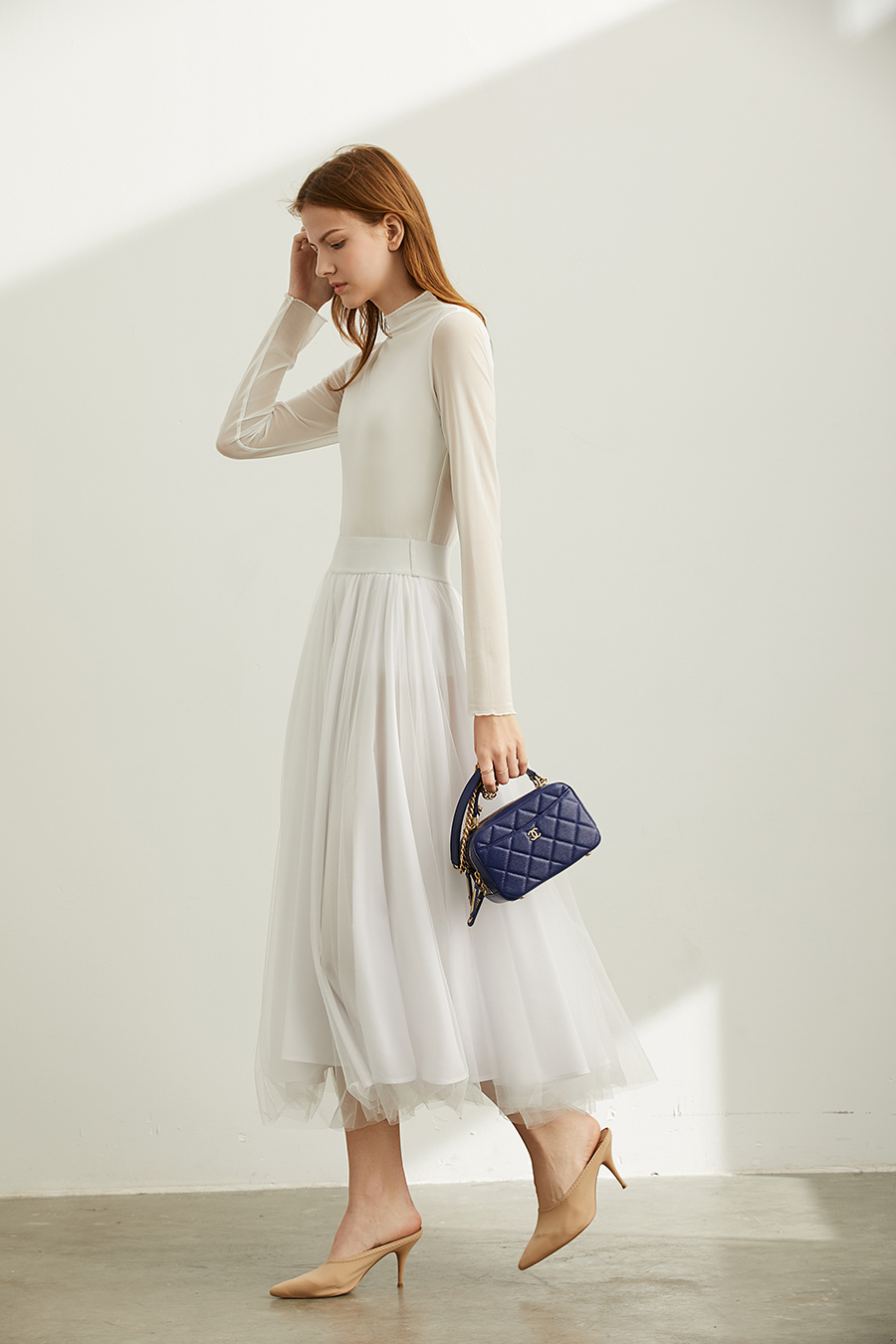 Slim Fit Sheer Mesh T - Shirt|AMII-AMII.com