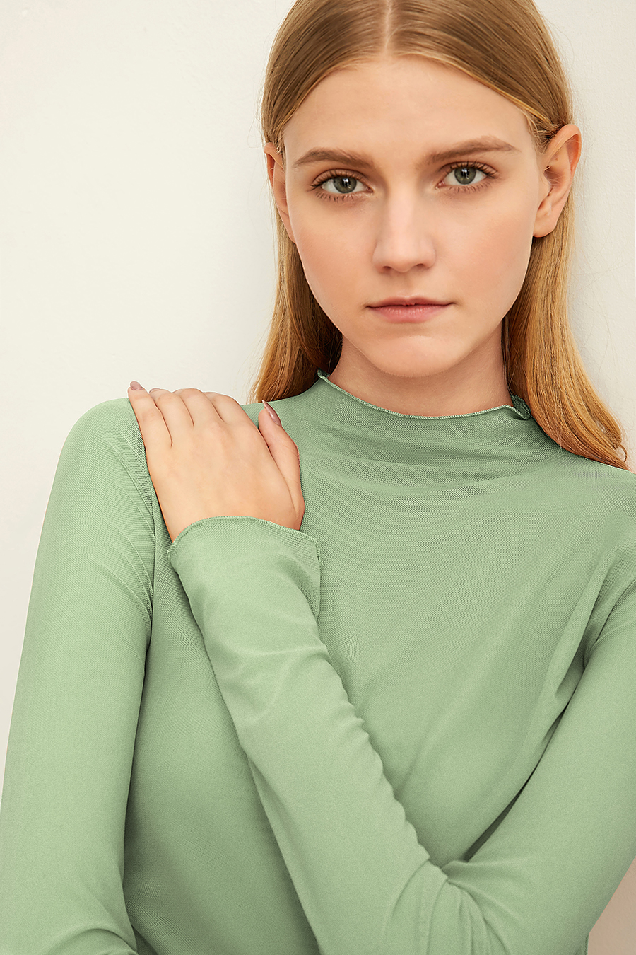 Slim Fit Sheer Mesh T - Shirt|AMII-AMII.com