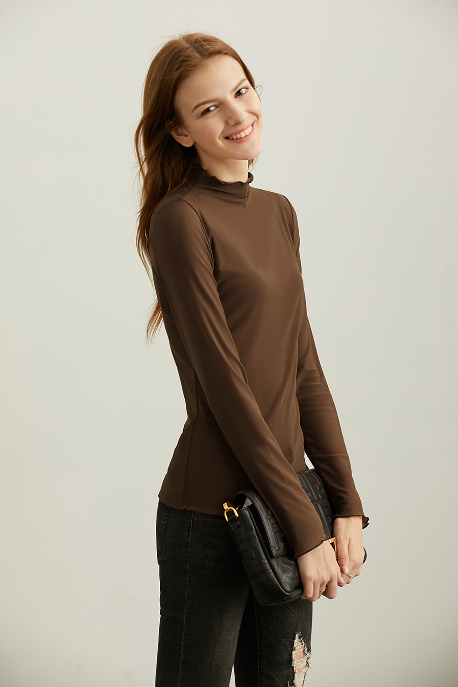 Slim Fit Sheer Mesh T - Shirt|AMII-AMII.com