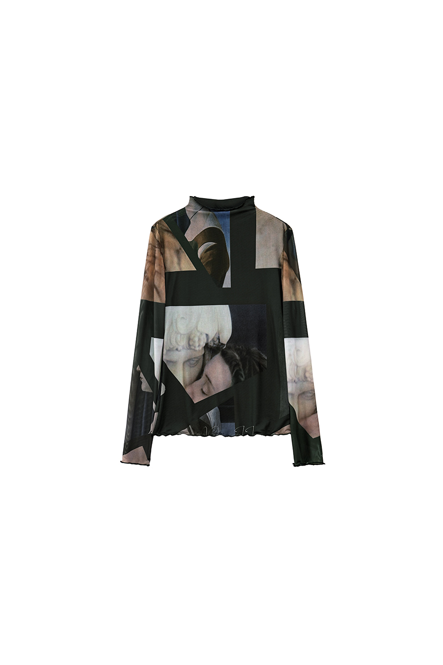 Slim Mesh Printed T - Shirt|AMII-AMII.com