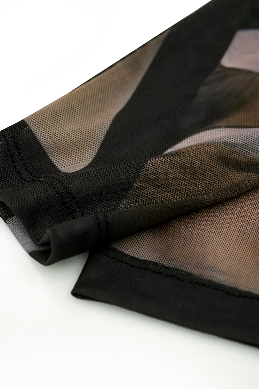 Crew Neck Slim-fit Mesh Printed T-shirt|AMII-AMII.com