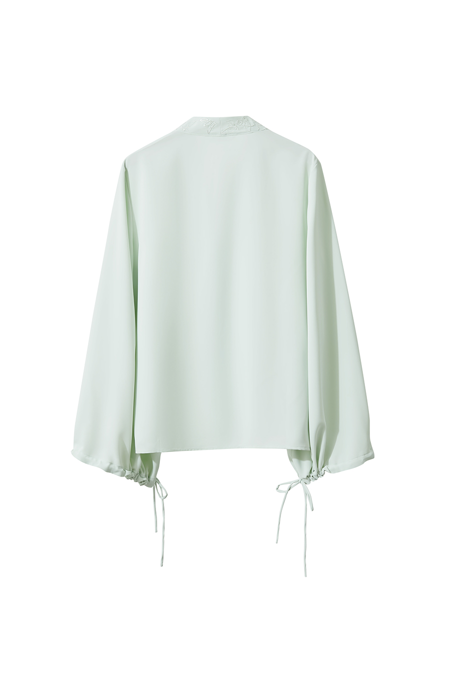 Rose Embroidered Chiffon Blouse|AMII-AMII.com