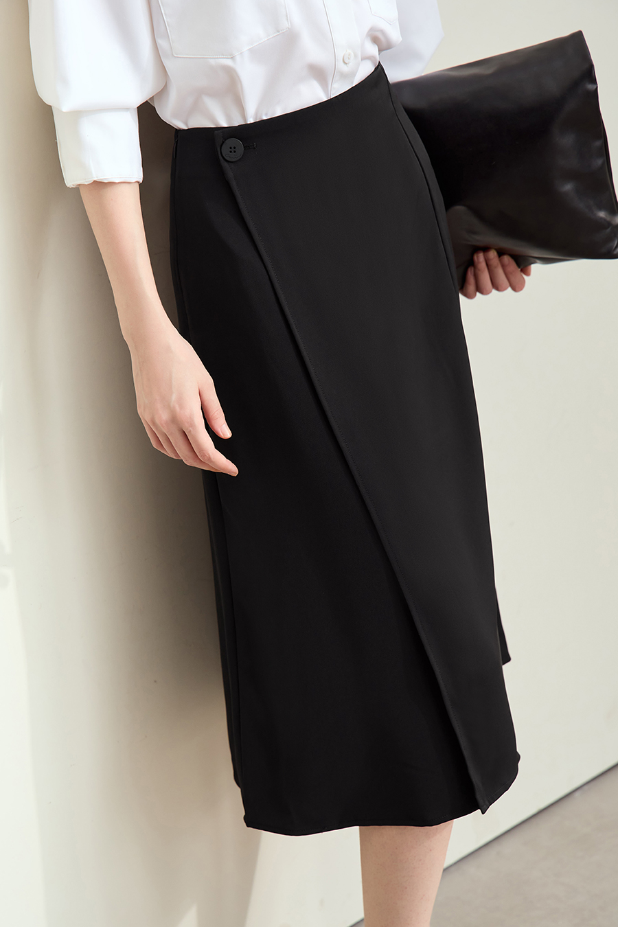 Asymmetric Design Midi Skirt|AMII-AMII.com