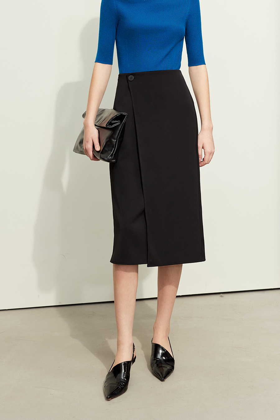 Asymmetric Design Midi Skirt|AMII-AMII.com