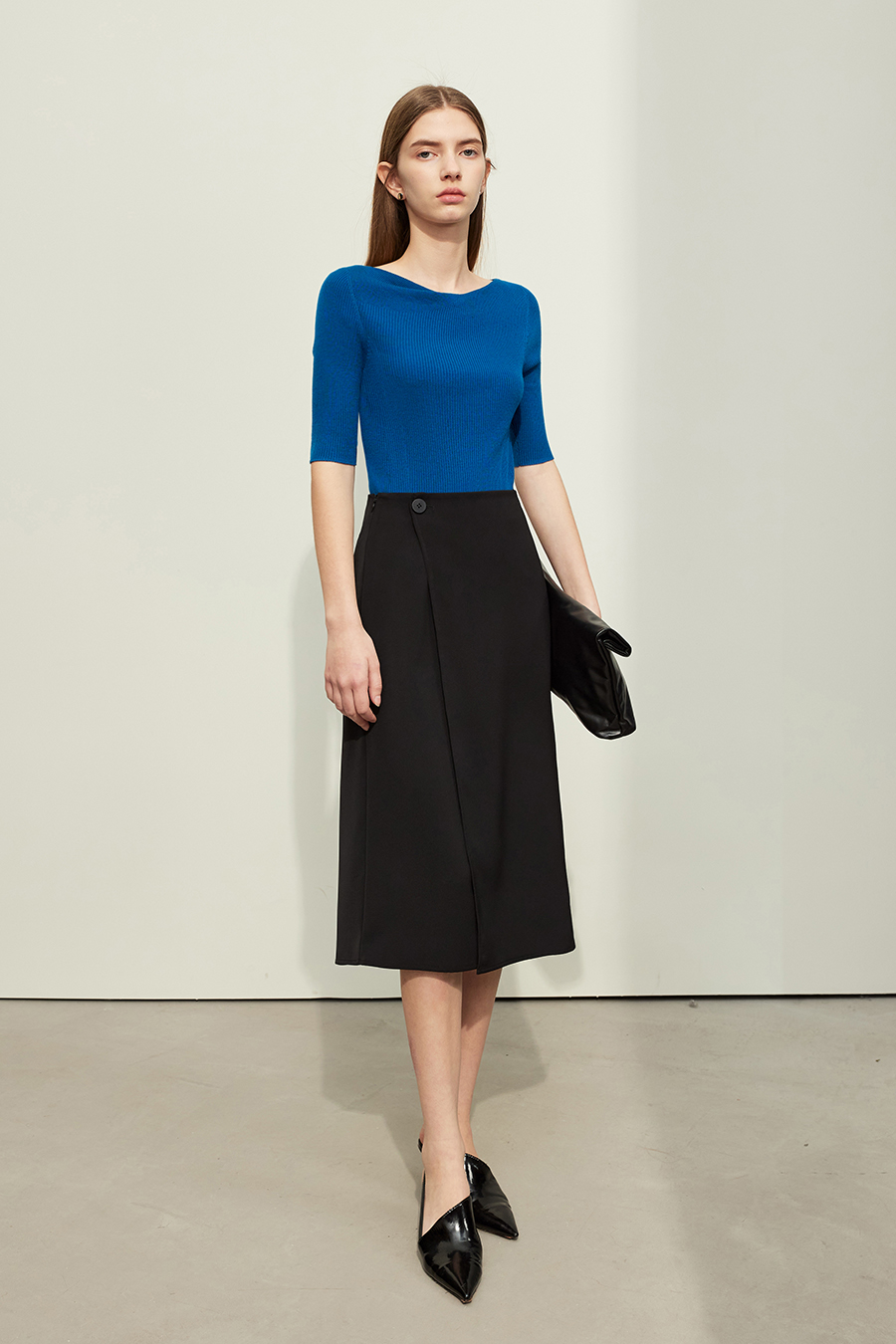 Asymmetric Design Midi Skirt|AMII-AMII.com