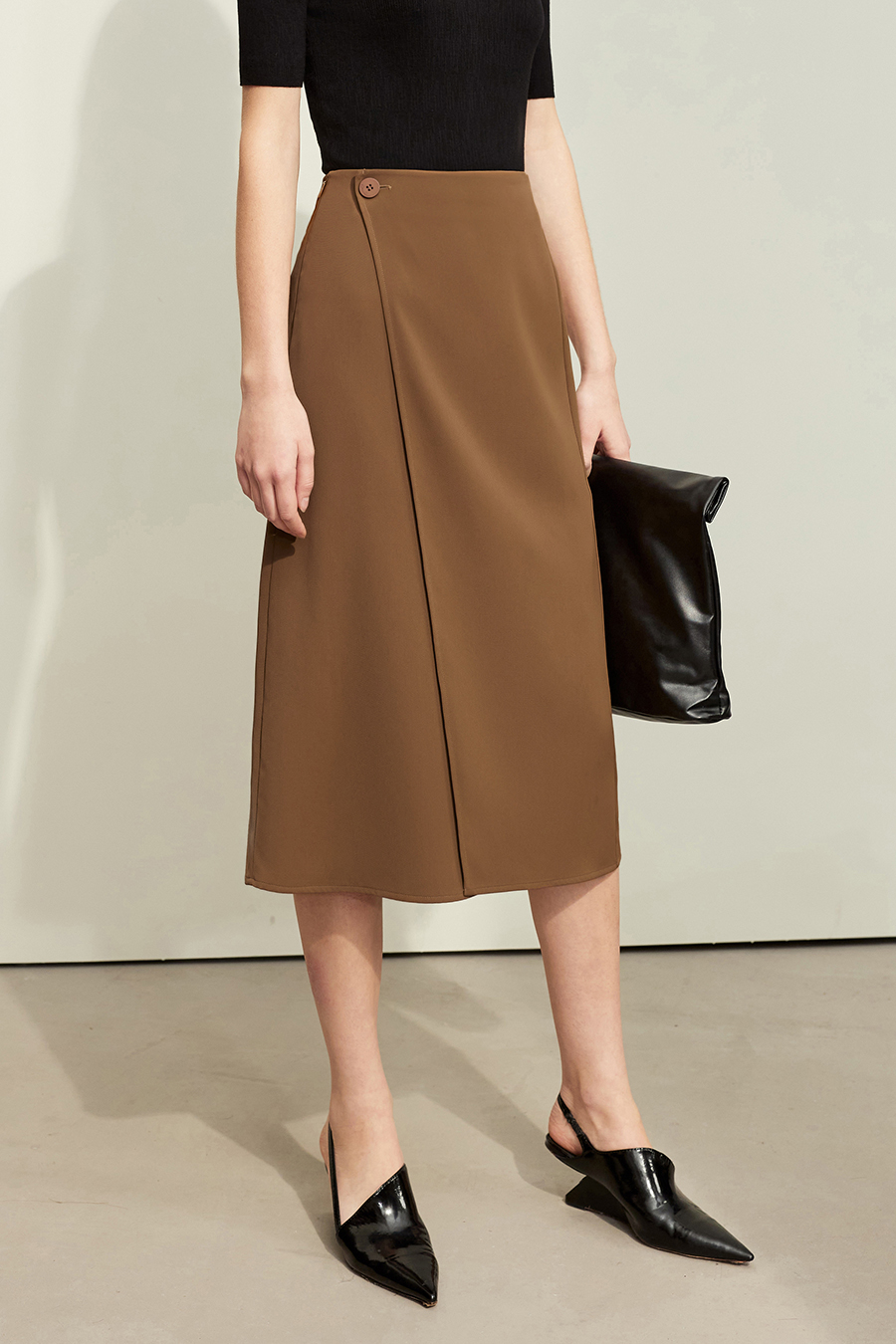 Asymmetric Design Midi Skirt|AMII-AMII.com