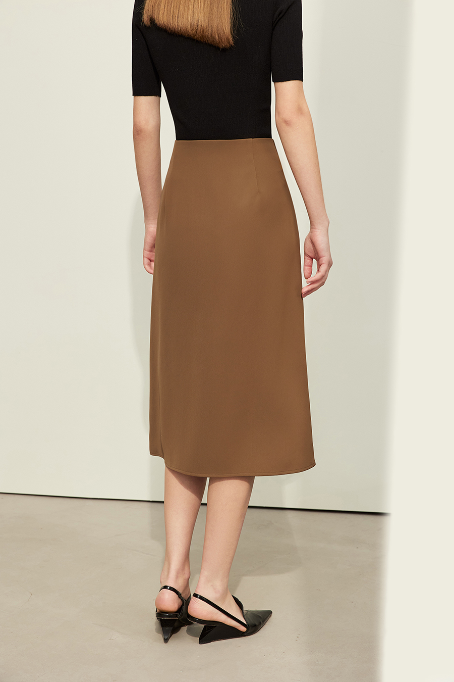 Asymmetric Design Midi Skirt|AMII-AMII.com