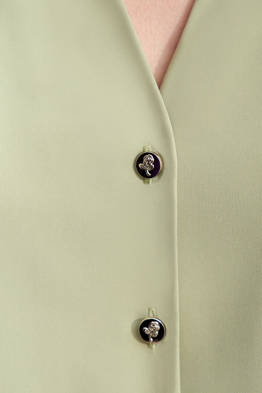 V-neck Lantern Sleeve Shirt