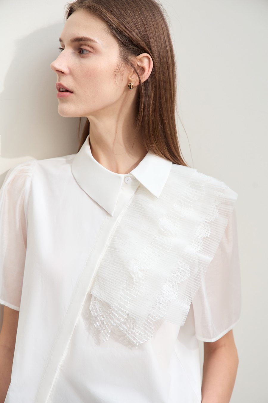 Cotton Tencel Splicing Shirt