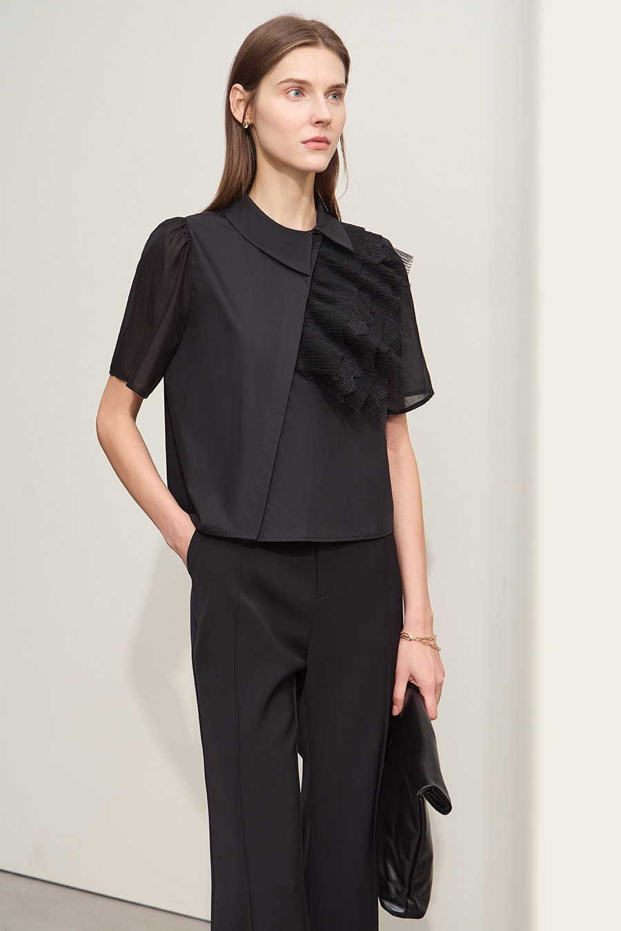 Cotton Tencel Splicing Shirt