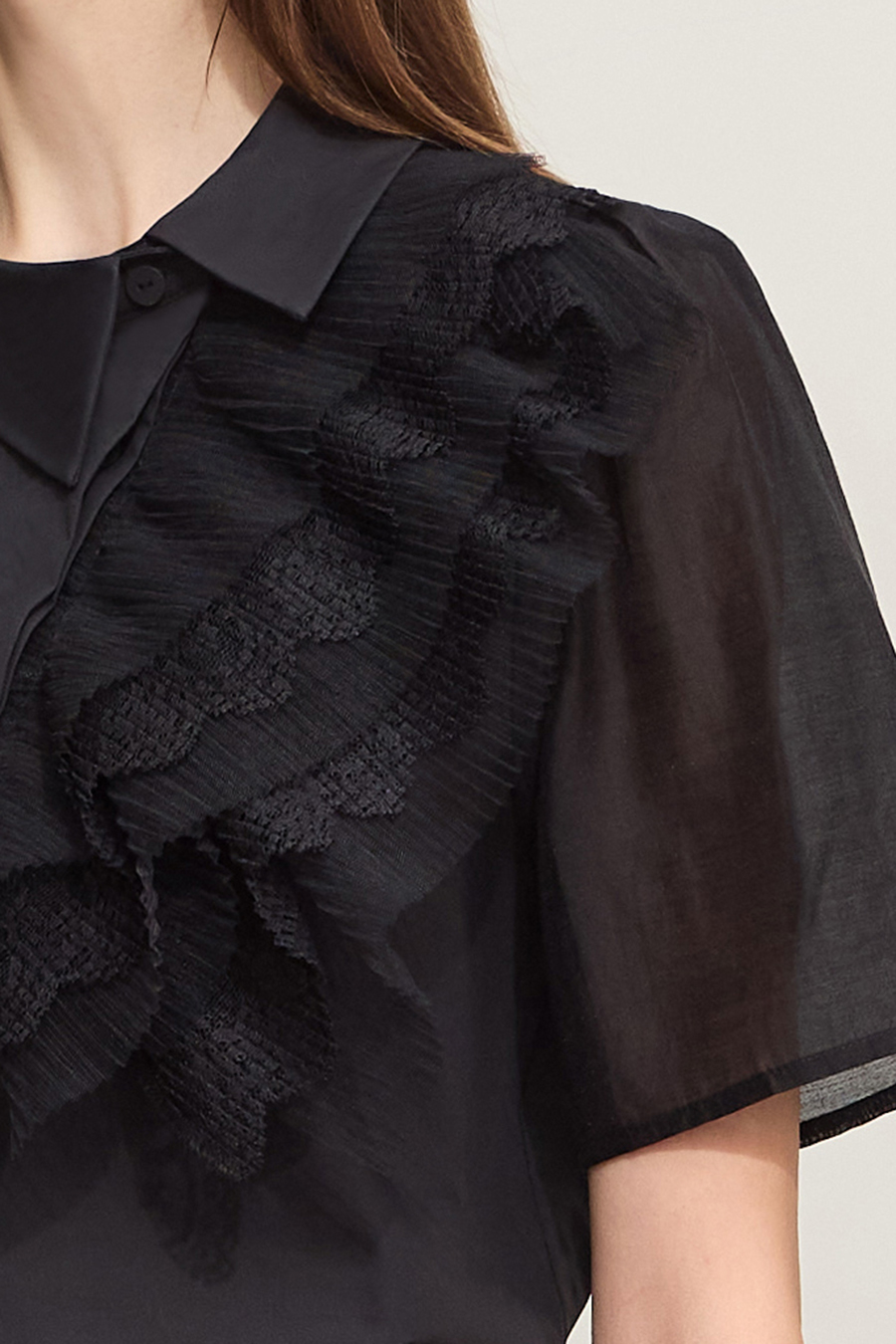 Cotton Tencel Splicing Shirt