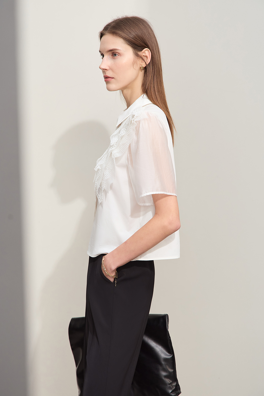 Cotton Tencel Splicing Shirt