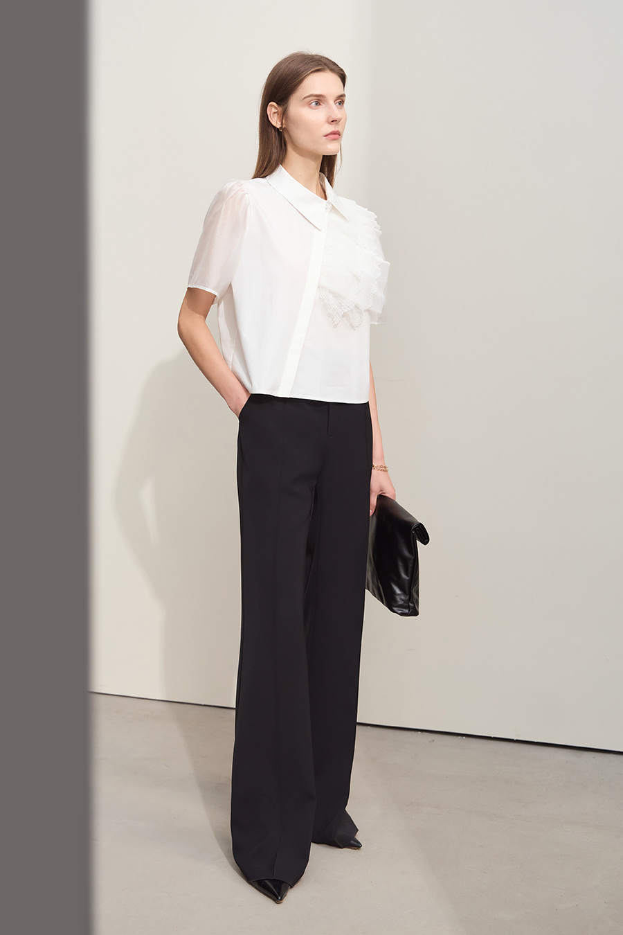Cotton Tencel Splicing Shirt