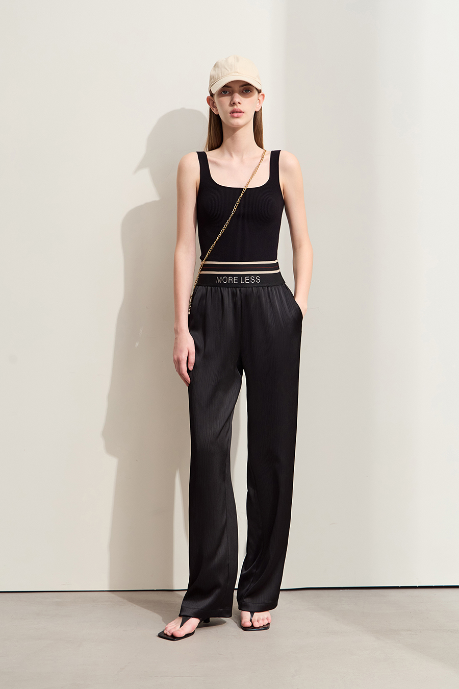 Satin Wide Leg Casual Pants