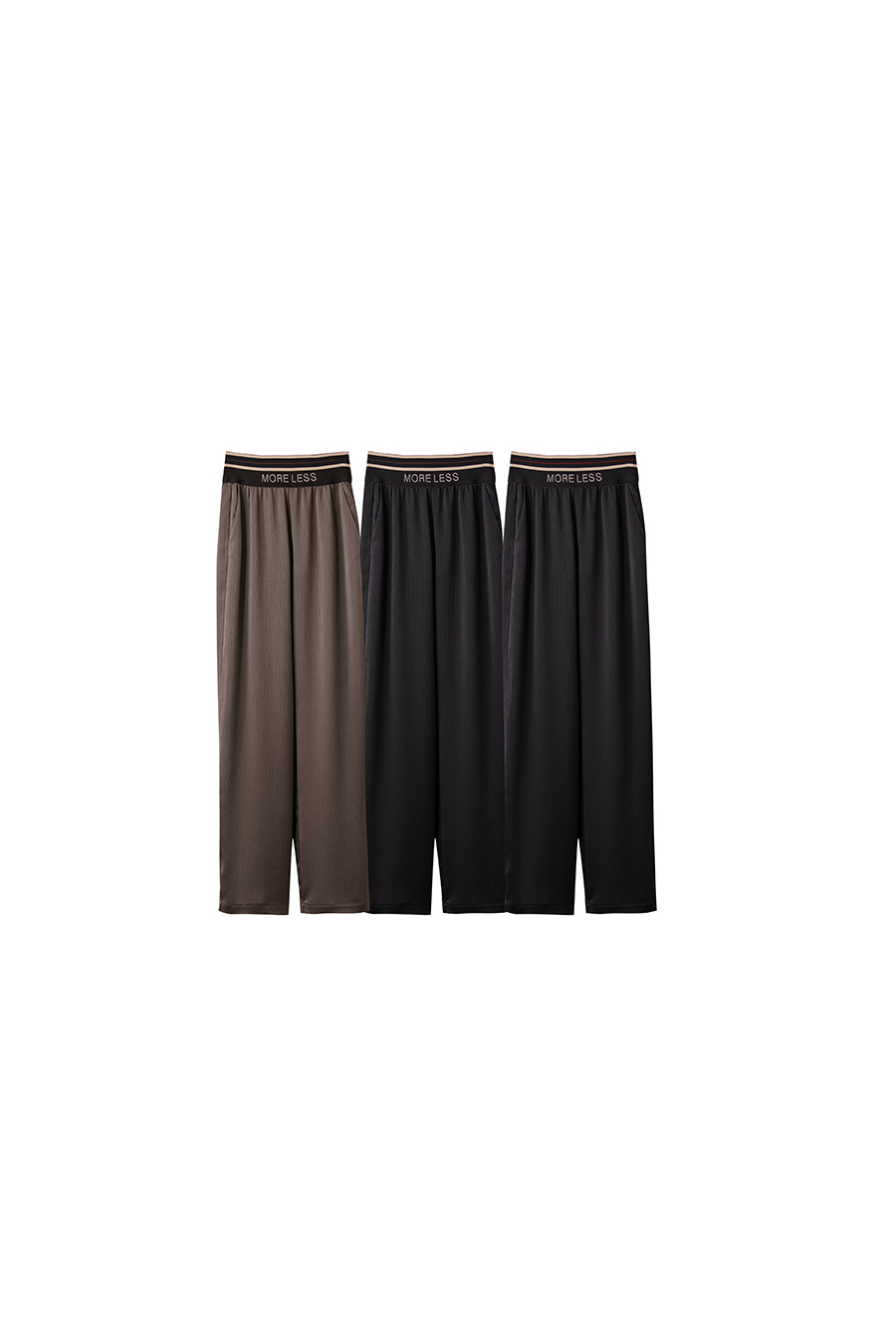 Satin Wide Leg Casual Pants